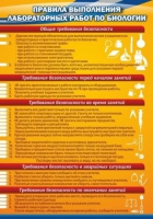 Стенд "Правила выполнения лабораторных работ по биологии" (вариант 2) - «globural.ru» - Ангарск