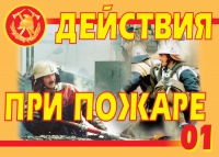 Комплект плакатов "Действия при пожаре" - «globural.ru» - Ангарск