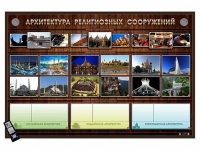 Интерактивный стенд "Архитектура религиозных сооружений" адаптивный, с сенсорным пультом управления и планшетом со шрифтом Брайля (основы духовно-нравственной культуры народов России) - «globural.ru» - Ангарск