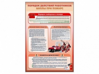 Стенд "Порядок действий работников школы при пожаре" - «globural.ru» - Ангарск