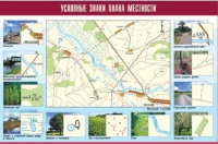 Таблица демонстрационная "Условные знаки плана местности" (винил 100x140) - «globural.ru» - Ангарск