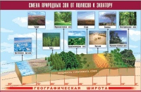 Таблица демонстрационная "Смена природных зон от полюсов к экватору" (винил 70x100) - «globural.ru» - Ангарск