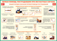  Таблица Общий порядок оказания первой помощи пострадавшим 1000*1400 винил	 - «globural.ru» - Ангарск