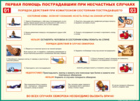 Таблица Порядок действий при коматозном состоянии пострадавшего 1000*1400 винил - «globural.ru» - Ангарск
