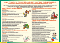 Правила безопасности на уроках труда для девочек 1000*1400 винил	 - «globural.ru» - Ангарск