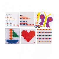 Мозаика Peg Board. Набор с прозрачными досками и картинками - «globural.ru» - Ангарск