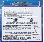 Стенд "Действия с десятичными дробями" - «globural.ru» - Ангарск