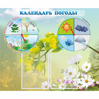 Стенд "Календарь погоды" с 2 карманами - «globural.ru» - Ангарск