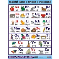 Таблица демонстрационная "Английский алфавит в картинках"(100x140) - «globural.ru» - Ангарск