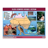 Таблица демонстрационная "Объекты всемирного наследия в Австралии" (винил 70х100) - «globural.ru» - Ангарск