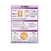Таблица демонстрационная "Тела вращения" (винил 70х100) - «globural.ru» - Ангарск