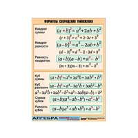 Таблица демонстрационная "Формулы сокращения умножения" (винил 100х140) - «globural.ru» - Ангарск