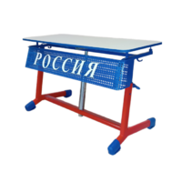 Стол ученический двухместный "Патриот-2о" на газовом лифте (р.гр. № 3-7 и наклоном столешницы) - «globural.ru» - Ангарск
