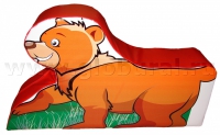 Напольная игрушка "Медвежонок" с шелкографией (ВИК) - «globural.ru» - Ангарск