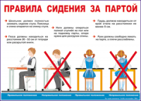 Таблица Правила сидения  за партой 1000*1400 винил - «globural.ru» - Ангарск