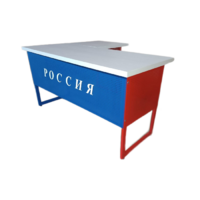 Стол преподавателя "Патриот" угловой с выкатной тумбой - «globural.ru» - Ангарск