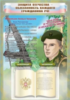Стенд-уголок "Защита Отечества – обязанность каждого гражданина Российской Федерации" - «globural.ru» - Ангарск