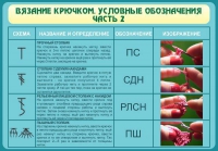 Стенд "Вязание крючком. Условные обозначения. Часть 2" - «globural.ru» - Ангарск