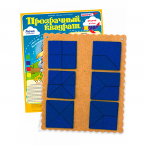 Прозрачный квадрат Ларчик (ковролин, синий)   - «globural.ru» - Ангарск