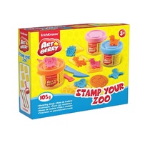 Пластилин на растительной основе Artberry/Stamp Your Zoo 3 бан./35 г со штампами - «globural.ru» - Ангарск