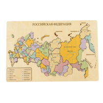 Пазл из дерева Административная карта России "Родина Моя" 522х308х10мм - «globural.ru» - Ангарск