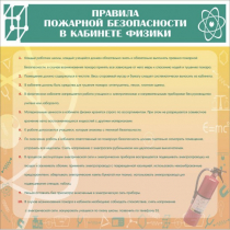 Стенд "Правила пожарной безопасности в кабинете физики" - «globural.ru» - Ангарск