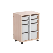 Тумба мобильная для пособий (бук/белый) - «globural.ru» - Ангарск