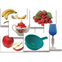 Набор предметных картинок "Фрукты, ягоды, орехи. Посуда" - «globural.ru» - Ангарск