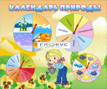 Стенд "Календарь природы" (вариант 1) - «globural.ru» - Ангарск