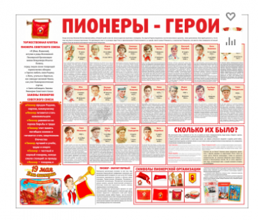 Тематический стенд "Пионеры-герои" - «globural.ru» - Ангарск